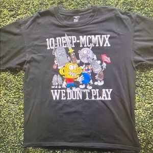 10.Deep Black Graphic Tee - Short Sleeve